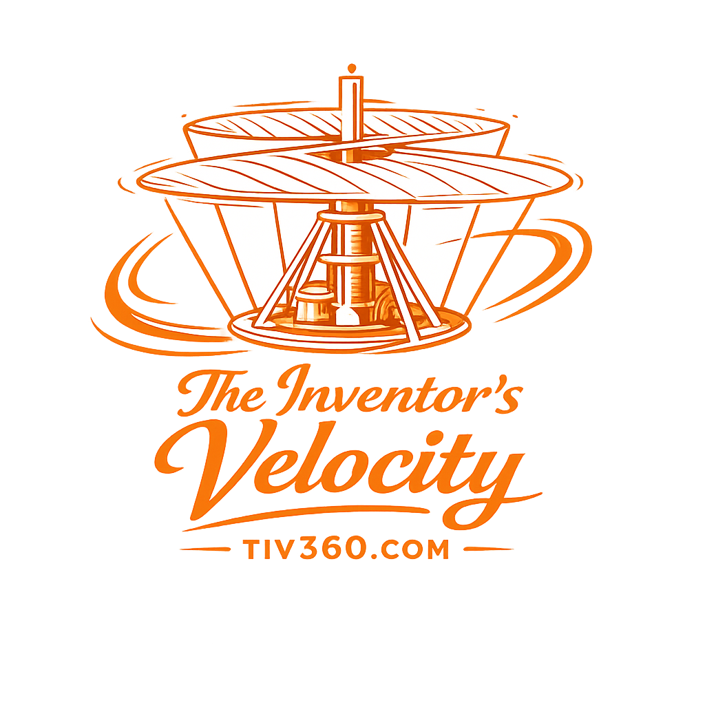 The Inventor's Velocity Web Development and SEO DaVinci Helicopter logo